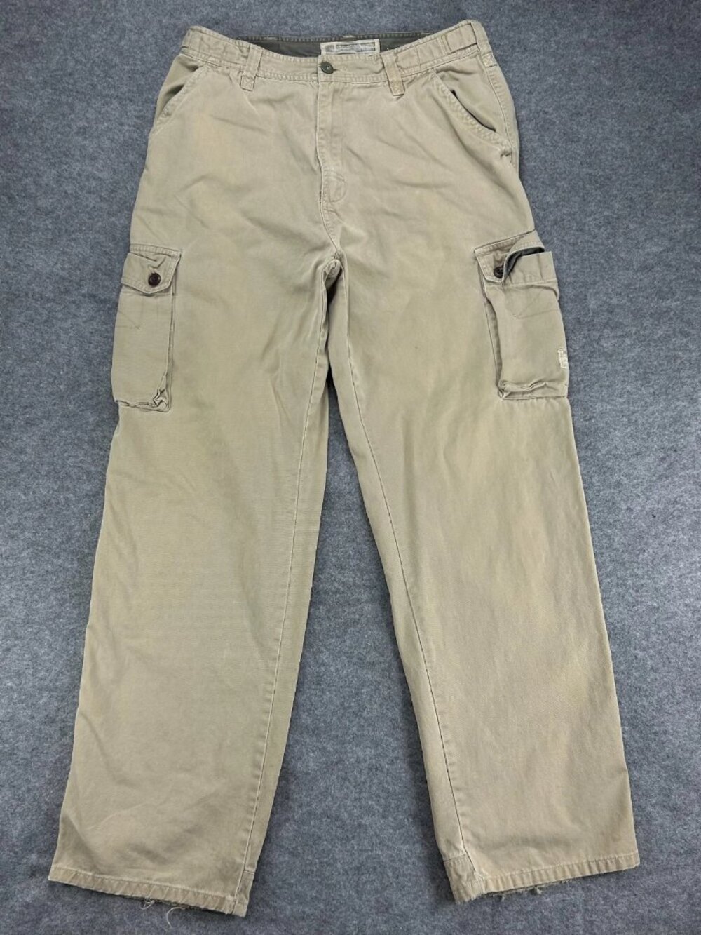 American Eagle Neutral Flex Lived-In Cargo Pants Mens 32x34 Beige “Read”
